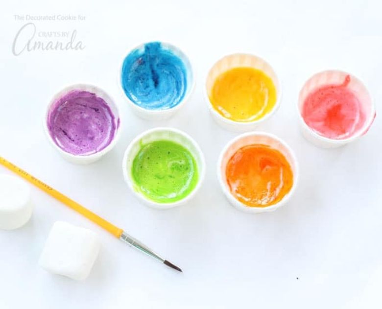 marshmallow edible paint recipe for babies