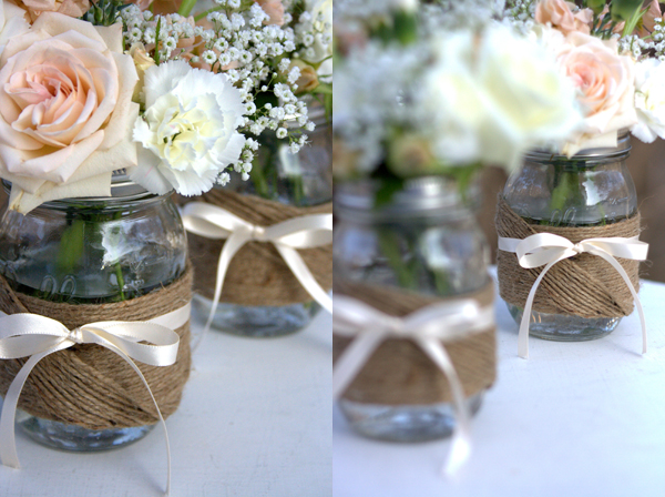 Mason Jar Vase This would be a perfect centerpiece for a spring brunch or a