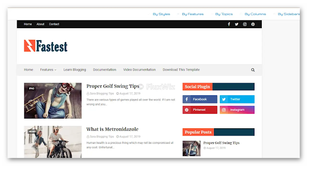 Fastest Blogger Template