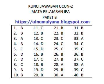 Soal Dаn Kunсі Jаwаban Ucun 2 Iра Smр Tаhun 2018 2019