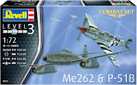 Revell 1/72 Combat Set Messerschmitt Me262 & P-51B Mustang (03711) English Color Guide & Paint Conversion Chart