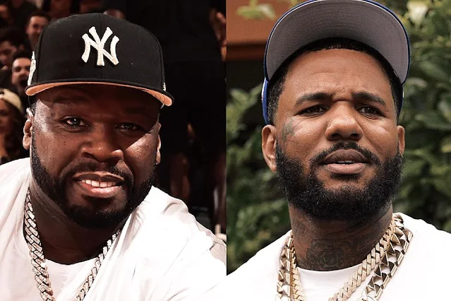 50 CENT AND THE GAME TRADE SHOTS RIGHT AFTER SUPER BOWL EMMYS WINS