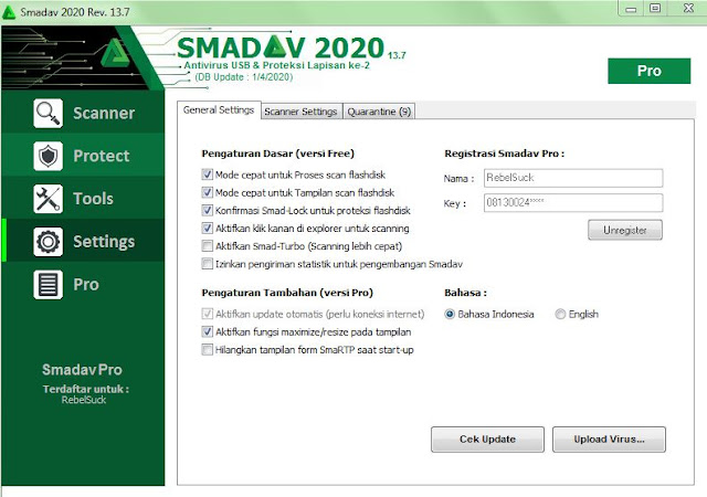 Download Smadav Pro 13 7 Terbaru 2020 Plus Serial Number Wakil Ilmu