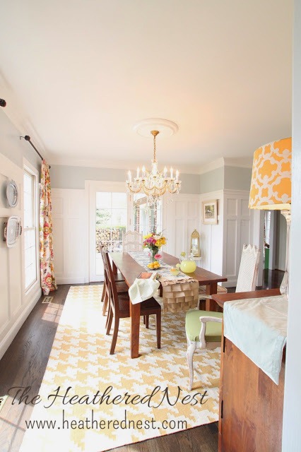bright and colorful dining room