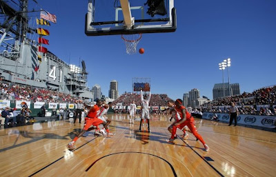 Aircraft Carrier Basketball Game on Basketball Game Played On Aircraft Carrier