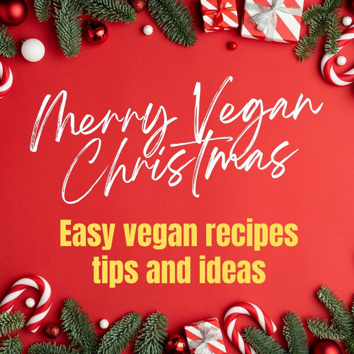 Merry Vegan Christmas banner