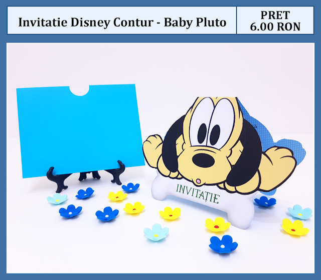 invitatii botez contur Baby Pluto