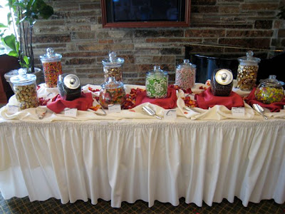Their candy buffet table