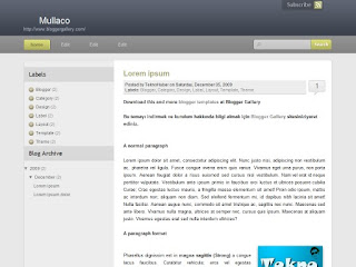 mullaco, mullaco blogger themes, left sidebar