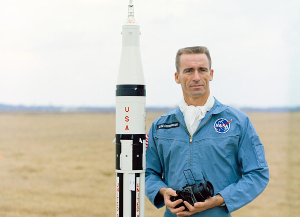 A file photo of NASA astronaut Walter Cunningham...who was the lunar module pilot for the Apollo 7 mission in October of 1968.