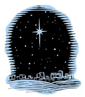 Star shining over Bethlehem