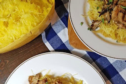 INSTANT POT CHICKEN MARSALA WITH SPAGHETTI SQUASH