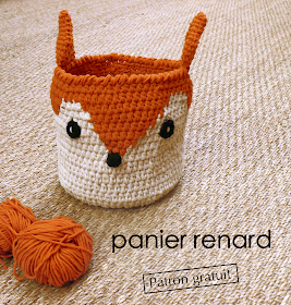 pattern crochet basket fox