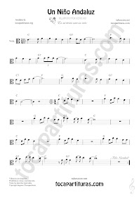  Viola Partitura de Un Niño Andaluz Sheet Music for Viola Music Score