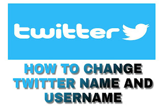 Twitter logo on how to change name and username