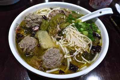 GO Noodle House, sliced beef beef balls 特级双牛拼