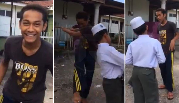 (Video) Suspek pau duit & terajang budak sekolah ditahan