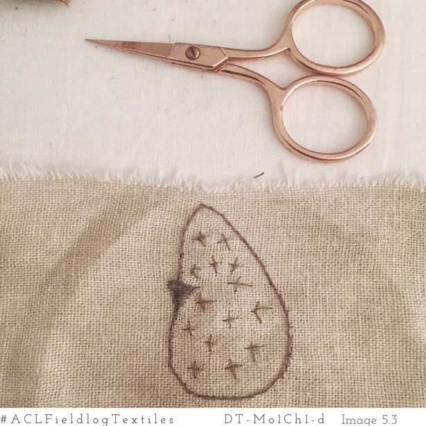 Distant Stitch - Line Drawings Crosses - ACLFieldlog Embroidery Certificate Module 1 - Textile Design Studies  #ACLFieldlogTextiles