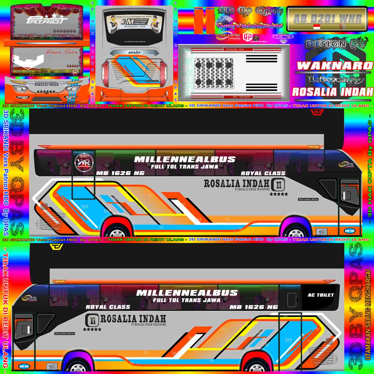 livery bus rosalia indah