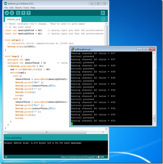 Arduino and Raspberry Pi