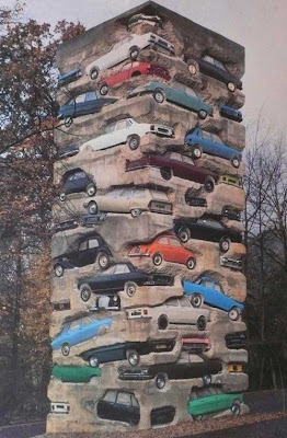 30 Cars Buried in Cement - Mafia Cubism