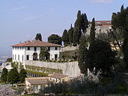 The Albertian Villa Medici in Fiesole: terraced grounds on a sloping site.