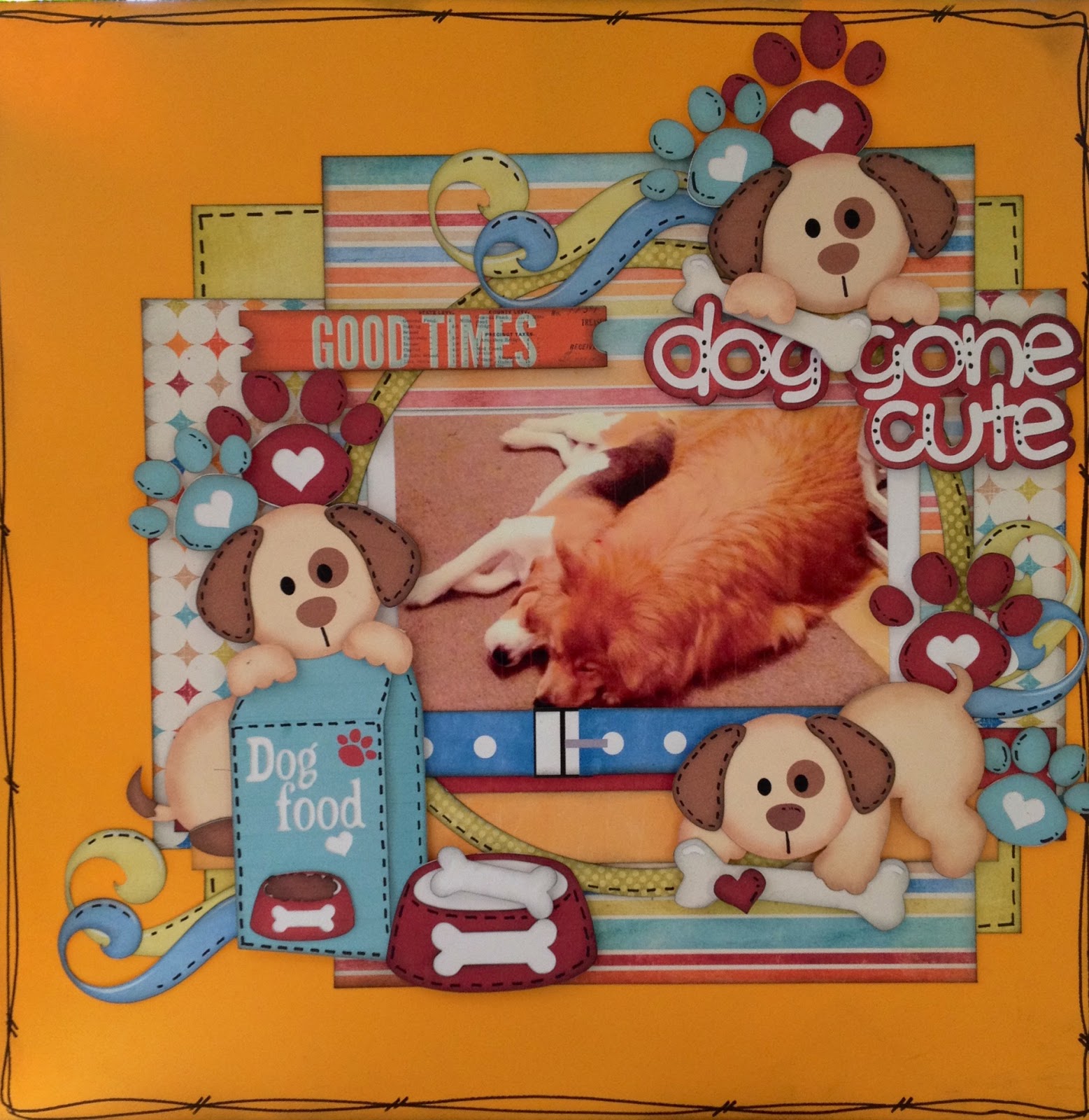 Nanne's Creations: Dog-Gone Cute-Die cut reveal SOUS