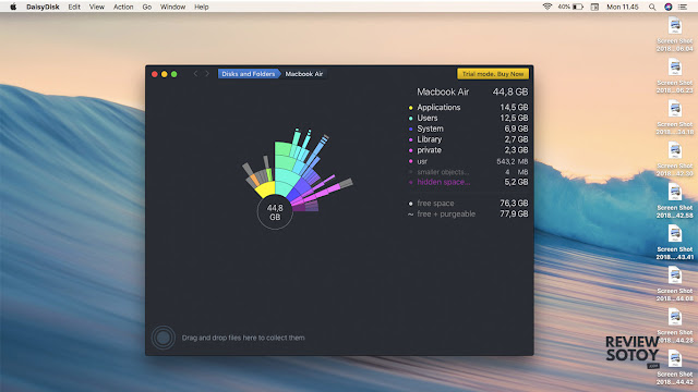 Review aplikasi daisydisk untuk membersihkan memori mac