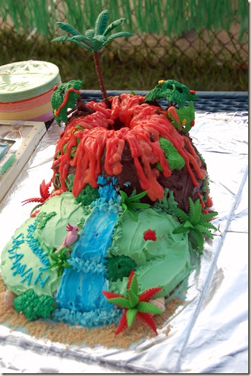 Hawaiian volcano cake