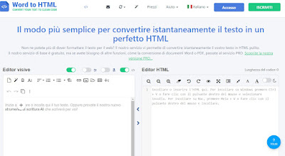 Editor visivo HTML