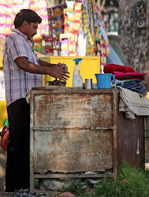 Ironing of clothes by a istriwala