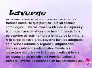 ▷ Significado del nombre Laverne (✔)