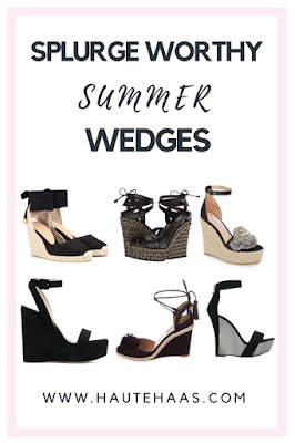 Chic Designer Black Wedges That Are Mom Life Friendly http://www.hautehaas.com/2018/05/must-have-black-summer-wedges-save-or.html