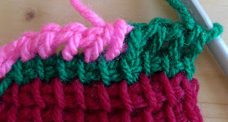 tunisian crochet colour change