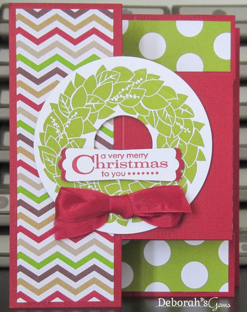 Christmas Wreath - photo by Deborah Frings - Deborah's Gems - A CASE of Julie Davison's card