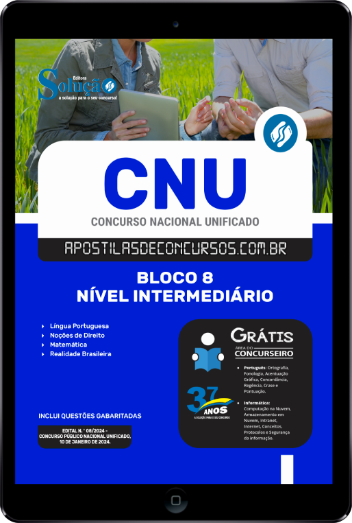 Apostila CNU Bloco 8 PDF Download Nível Intermediário 2024