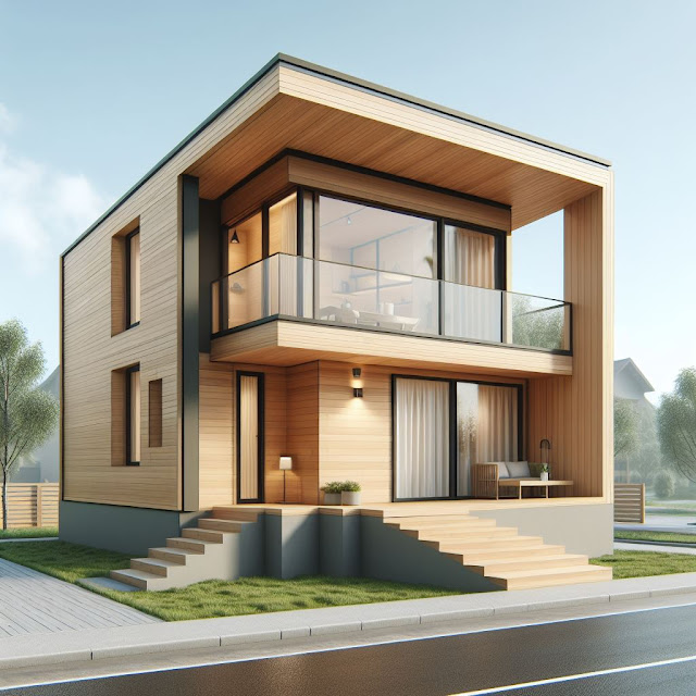 desain rumah kayu minimalis