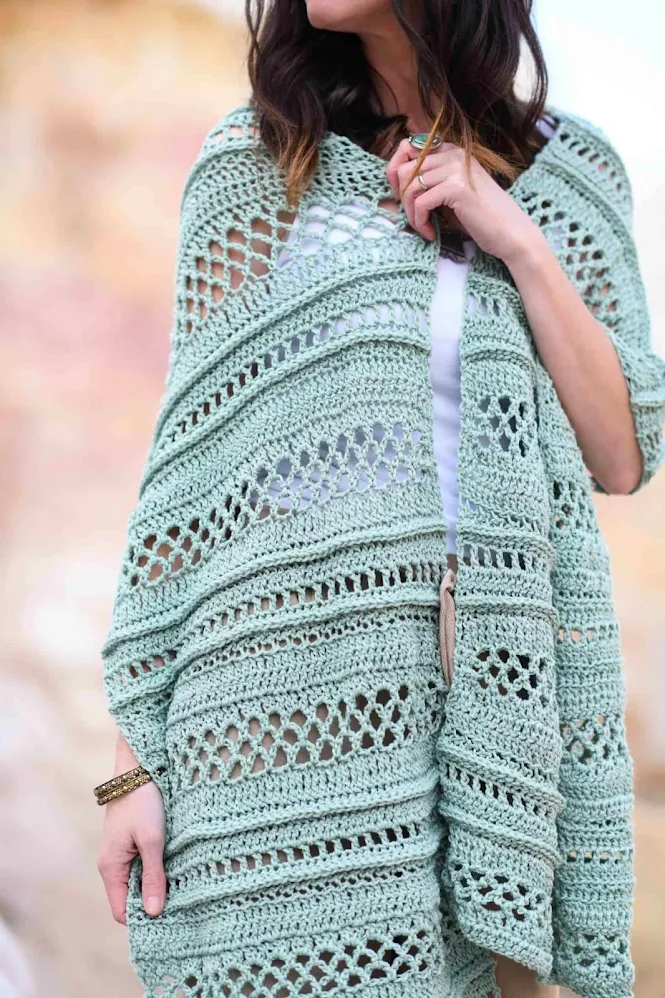 Crochet Summer Shawl by Mama in a Stitch