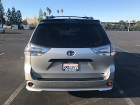 Rear view of 2020 Toyota Sienna