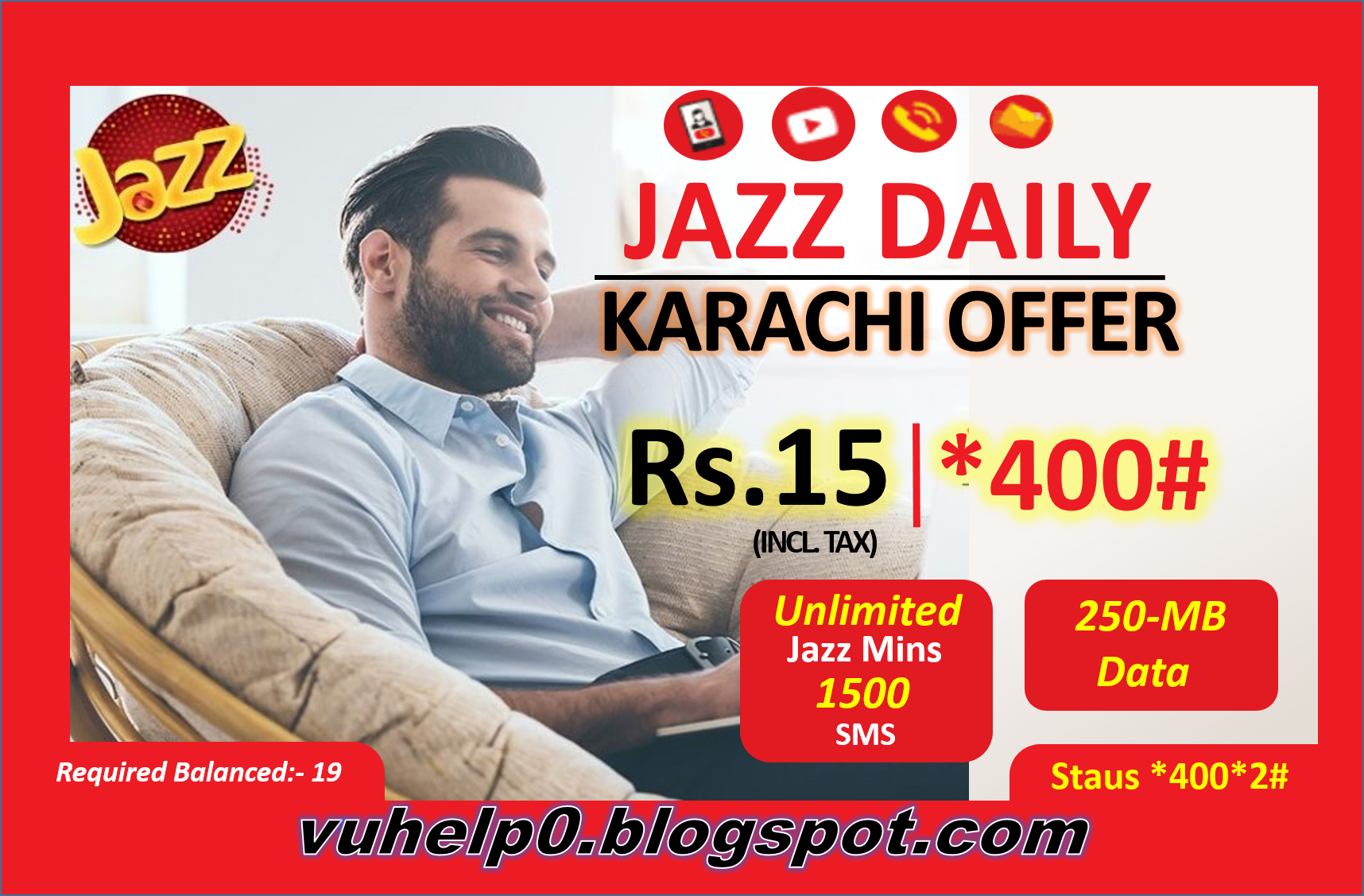 Jazz Daily Karachi Offer | Jazz *400# Offer
