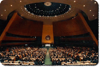 Sede da ONU, local de assembleias.