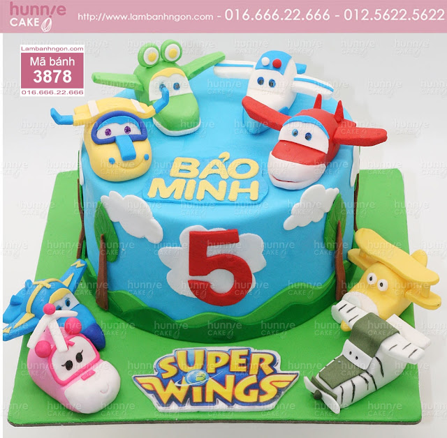 Bánh gato sinh nhật đội bay siêu đẳng - Super Wings