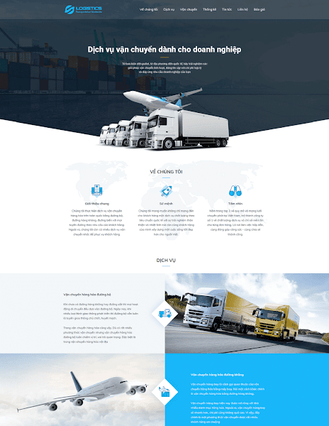 Template blogger công ty Logistic