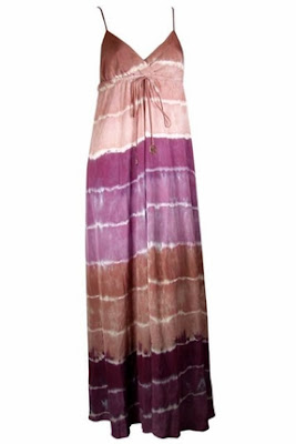 Gypsy 05 Hallie Silk Tie-Dye Dress in Purple Brown