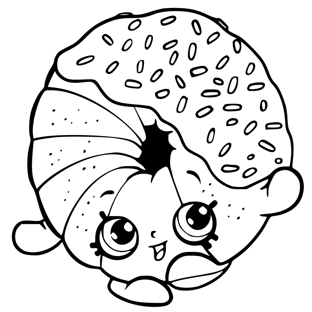 Kawaii Donut Coloring Page - Free Printable Coloring Pages ...