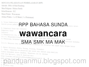 RPP Bahasa Sunda Wawancara SMA SMK MA MAK