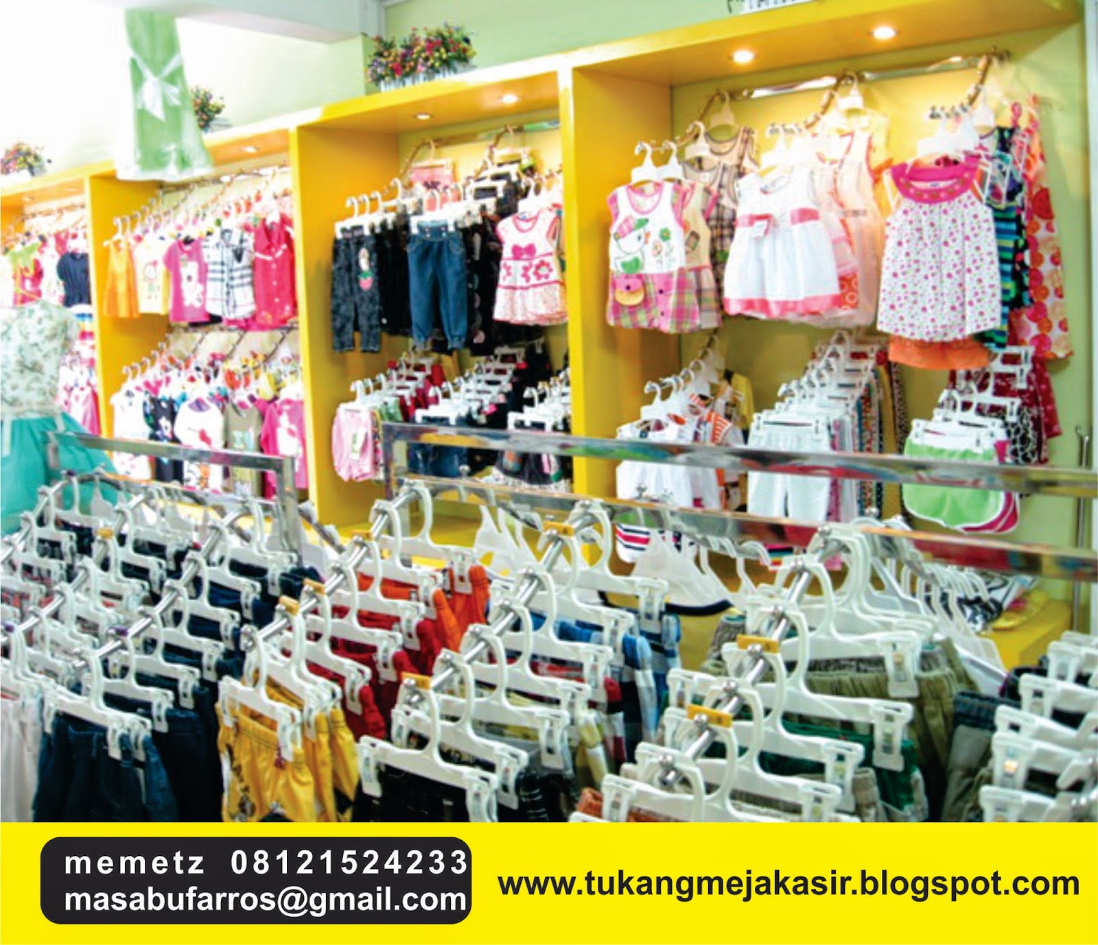 interior design specialist meja kasir baby shop design toko  baju  anak toko  perlengkapan bayi