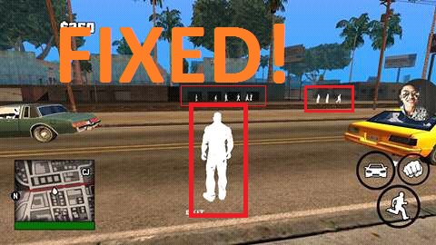White Peds Bug Fix GTA San Andreas Android