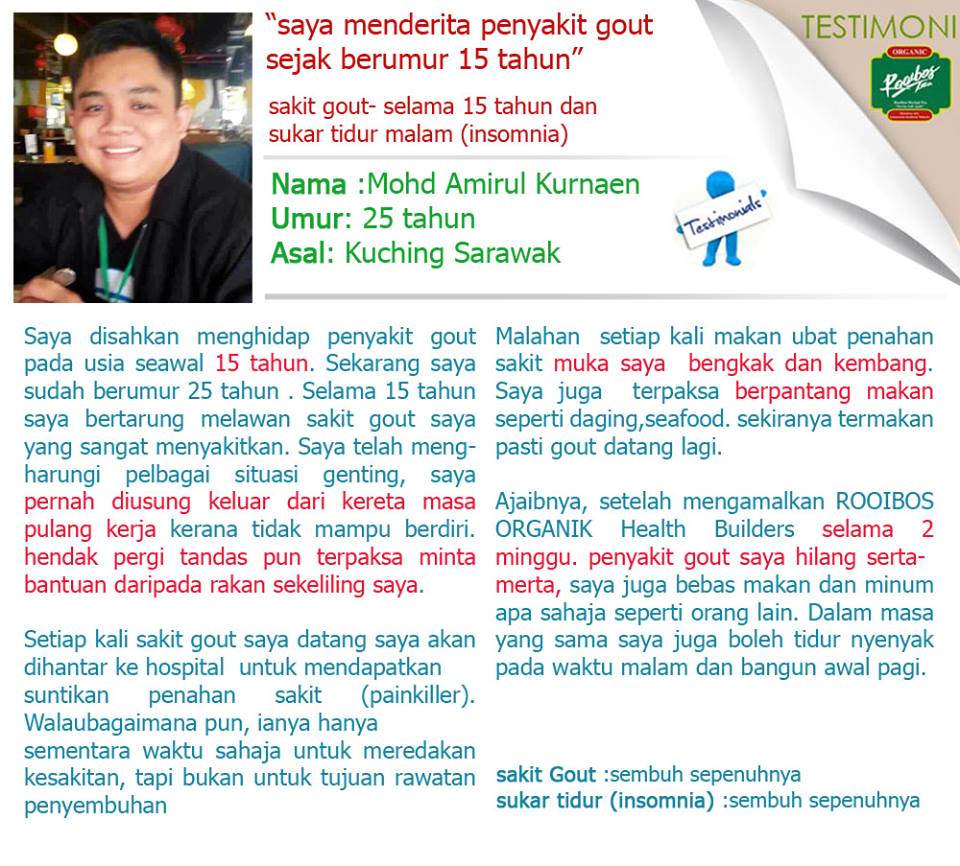 Rooibos Teh Organik: TESTIMONI