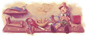 Google logo The Adventures of Pinocchio